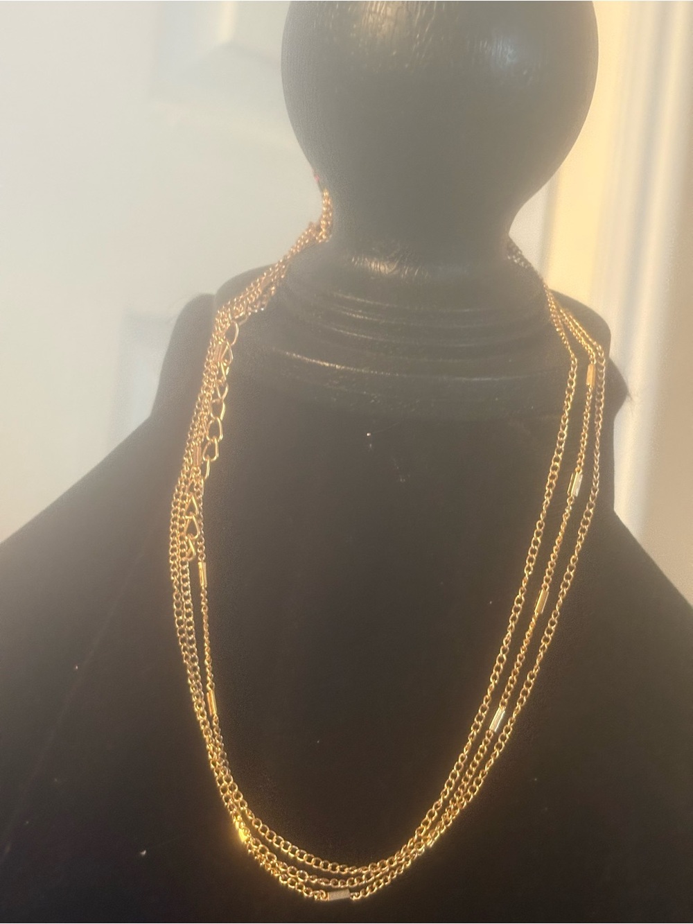 Gold tone Multi-Chain Layered Necklace for Women